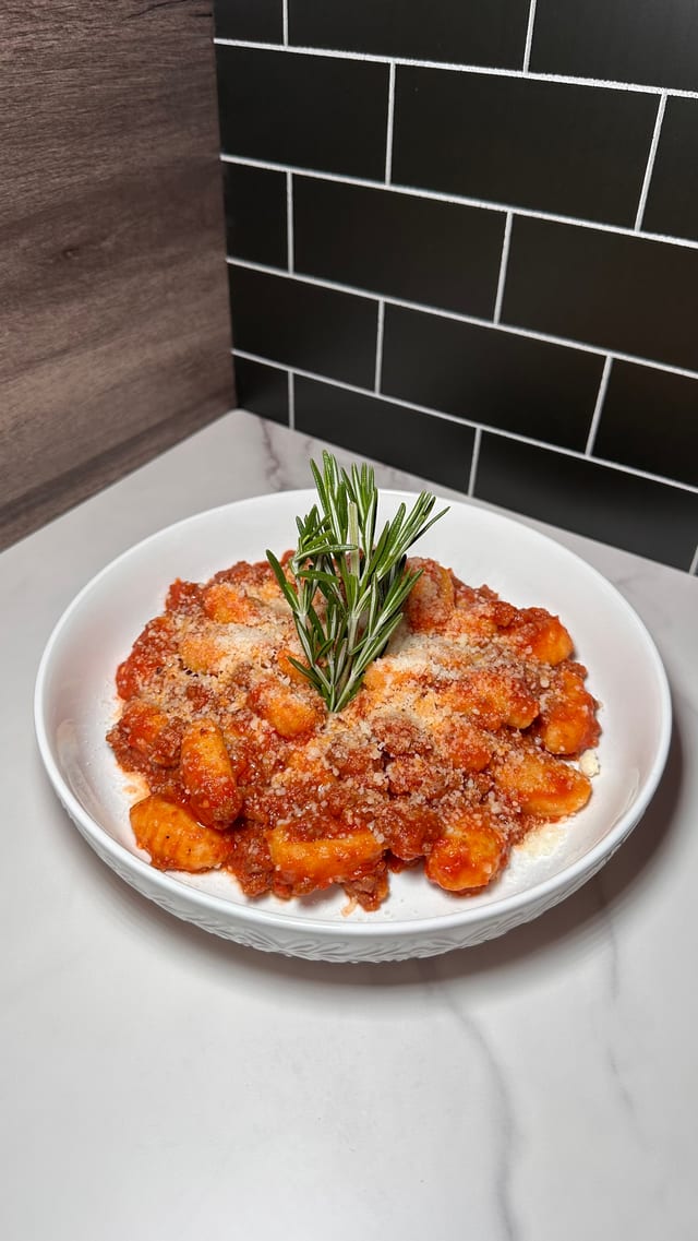 Gnocchi bolognese.