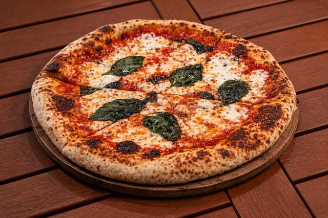 Margherita pizza.
