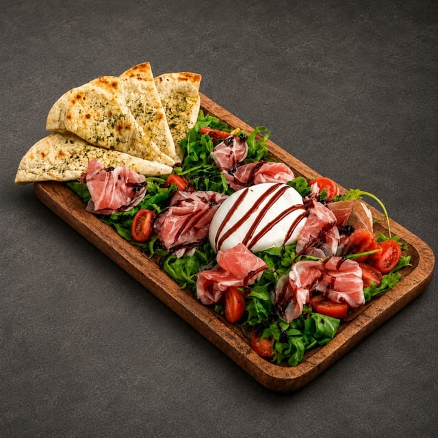 Burrata w/prosciutto.