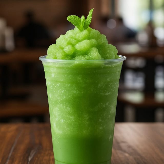 Frozen mint lemonade.