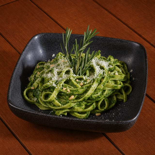 Fettuccine al Pesto.