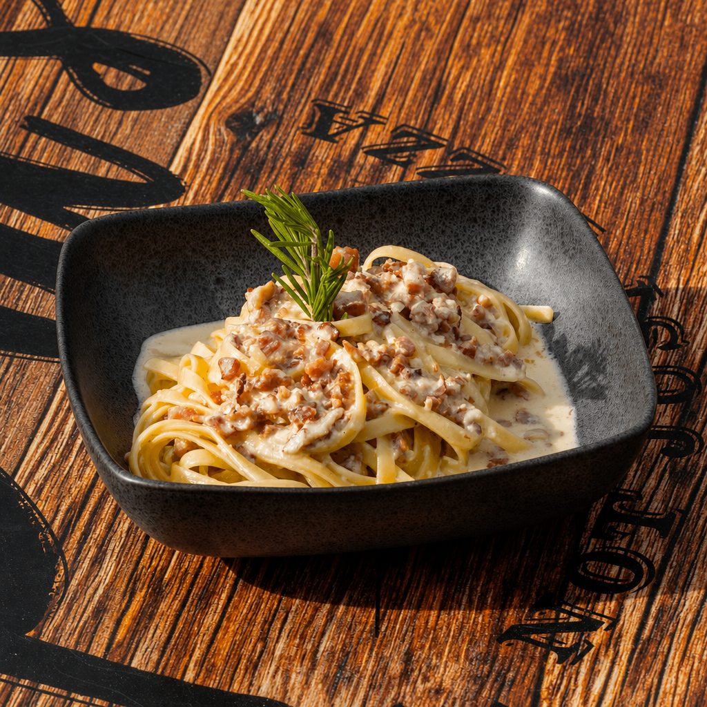Fettuccine Carbonara.